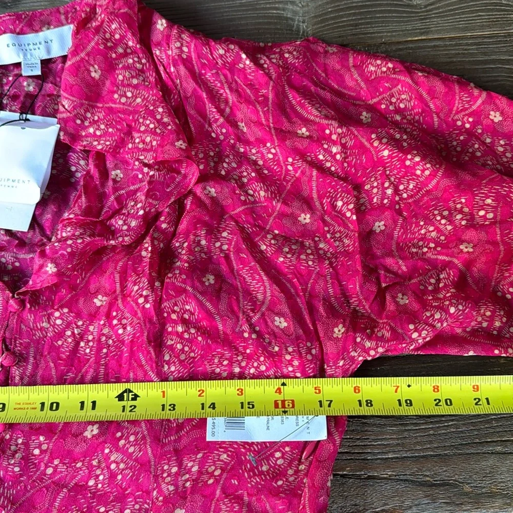 Equipment Samia silk floral ruffled button down midi long dress NWT‎ size 6